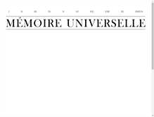 Tablet Screenshot of memoire-universelle.com